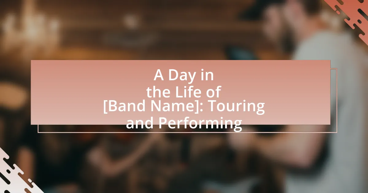 A Day in the Life of [Band Name]: Touring and Performing