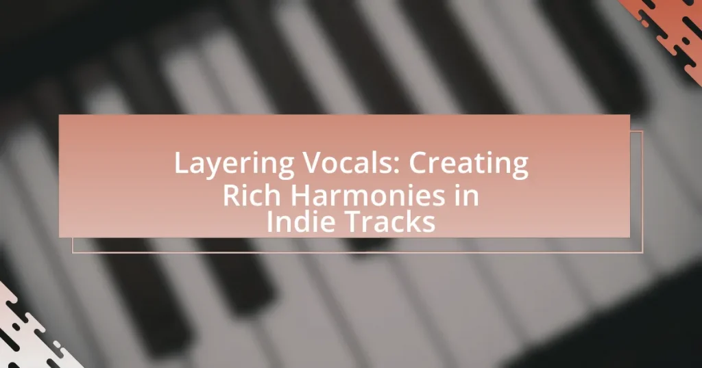 Layering Vocals: Creating Rich Harmonies in Indie Tracks