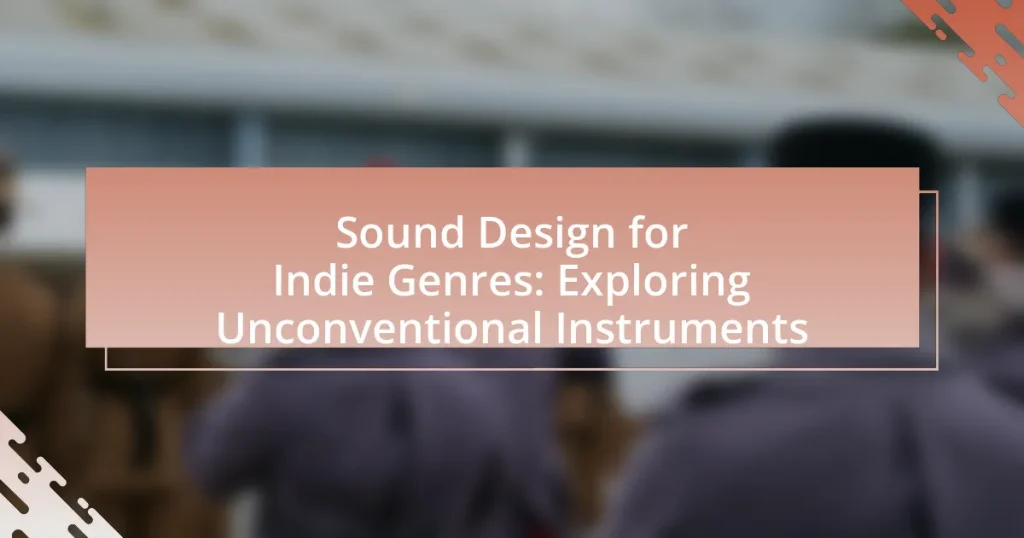 Sound Design for Indie Genres: Exploring Unconventional Instruments