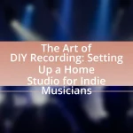 The Art of DIY Recording: Setting Up a Home Studio for Indie Musicians