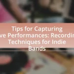 Tips for Capturing Live Performances: Recording Techniques for Indie Bands