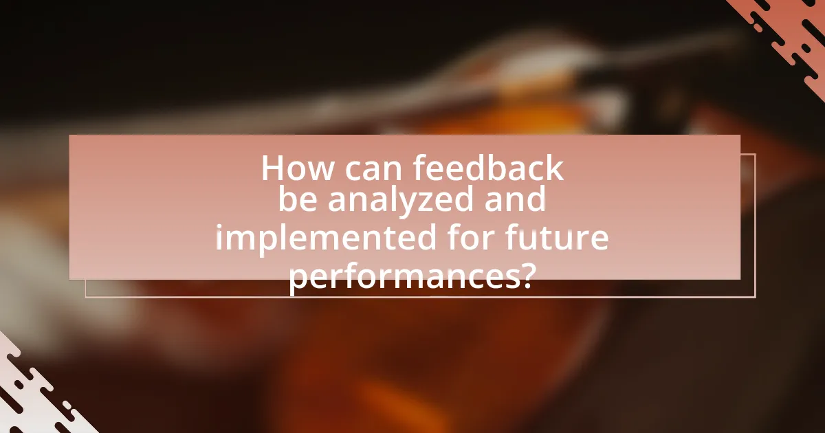 How can feedback be analyzed and implemented for future performances?