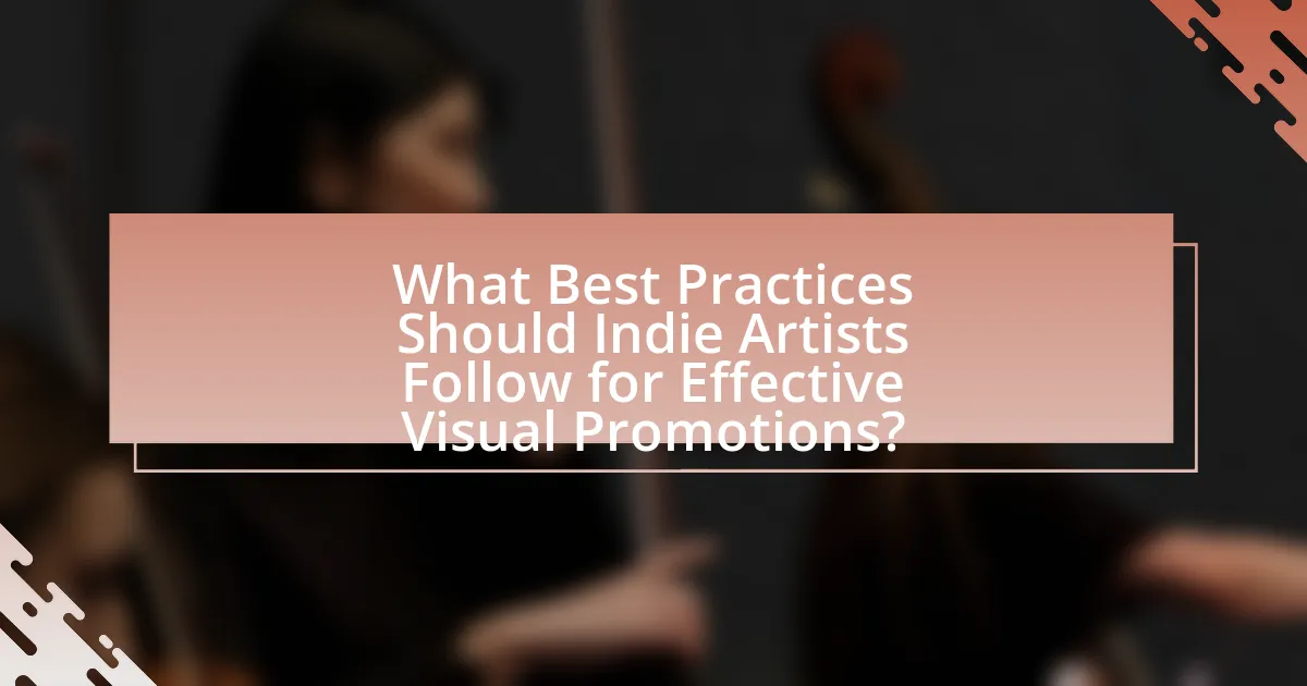 What Best Practices Should Indie Artists Follow for Effective Visual Promotions?