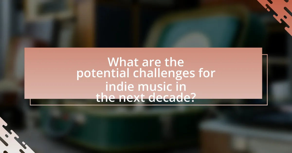 What are the potential challenges for indie music in the next decade?