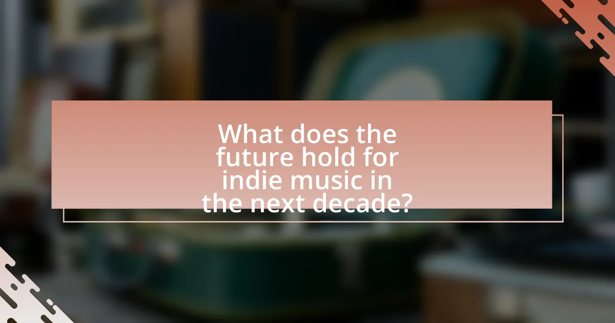What does the future hold for indie music in the next decade?