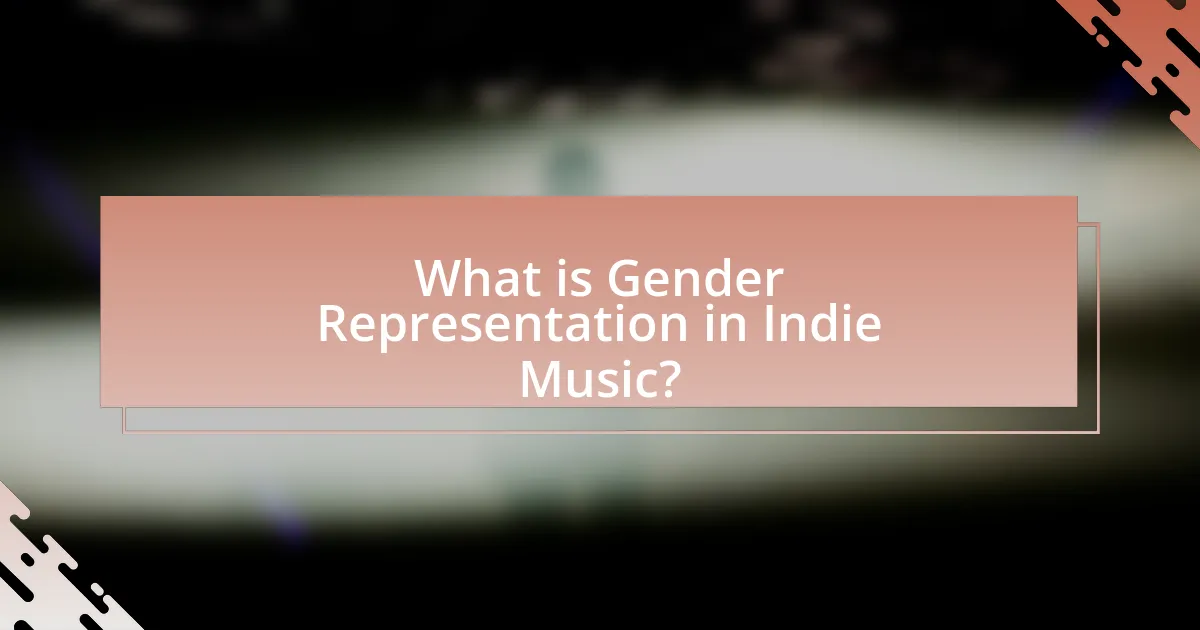 What is Gender Representation in Indie Music?