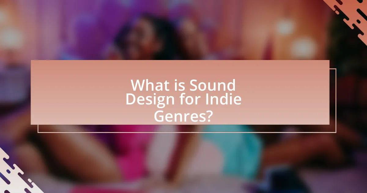 What is Sound Design for Indie Genres?