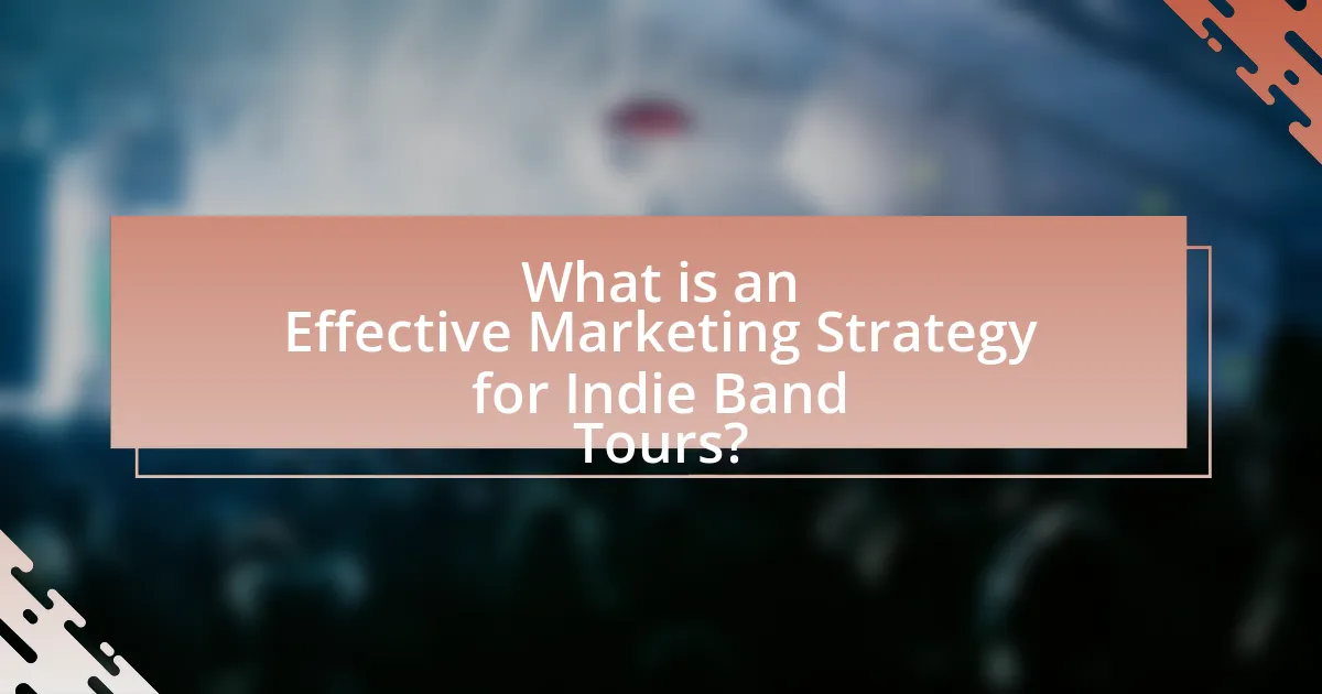 What is an Effective Marketing Strategy for Indie Band Tours?