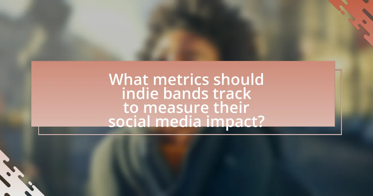 What metrics should indie bands track to measure their social media impact?